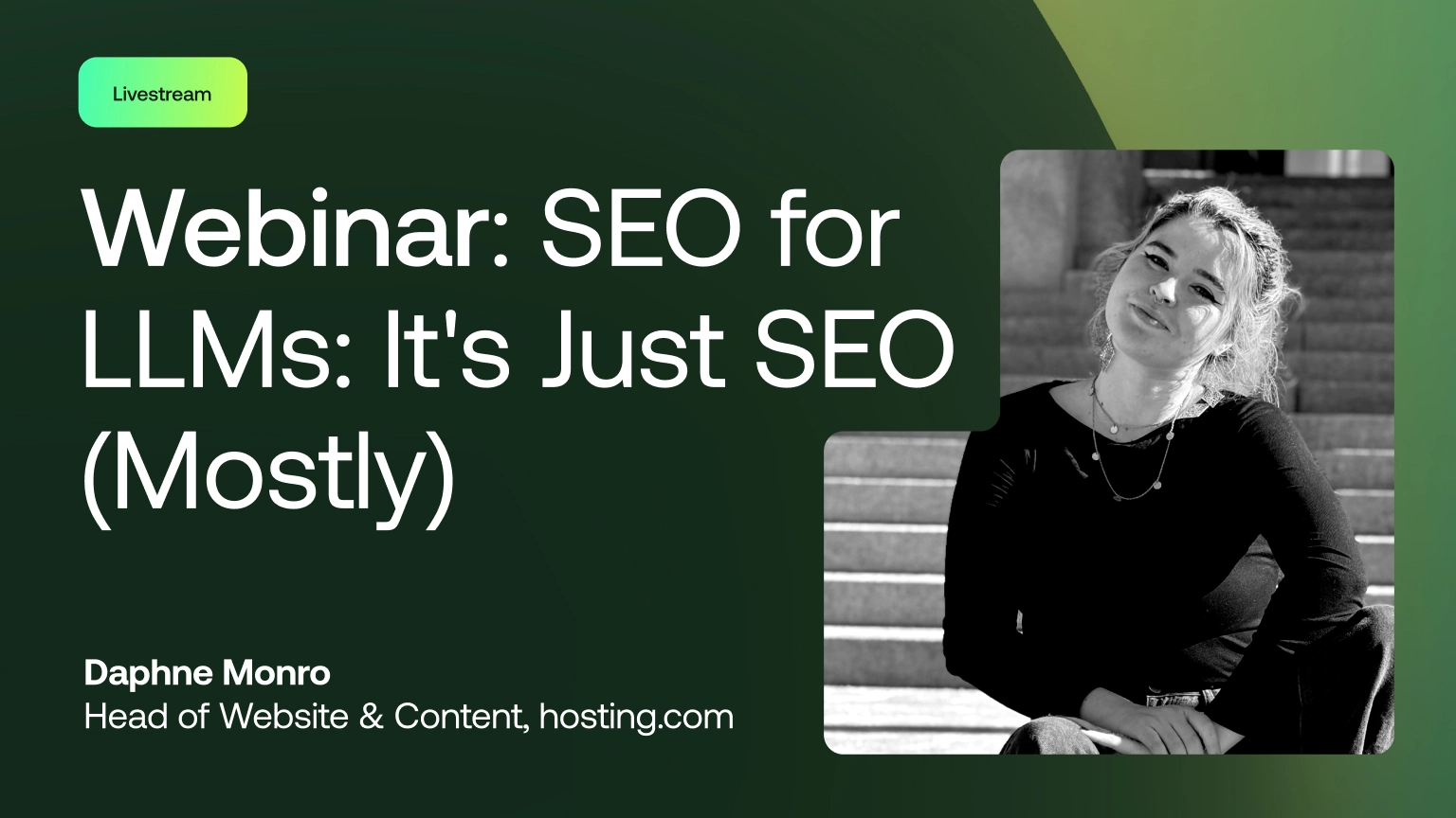 Watch: SEO for LLMs: It's Just SEO (Mostly)