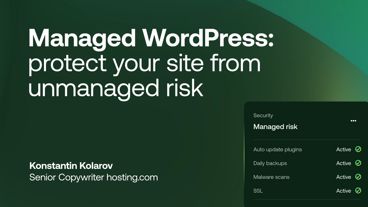 Managed WordPress: protect your site from unmanaged risk