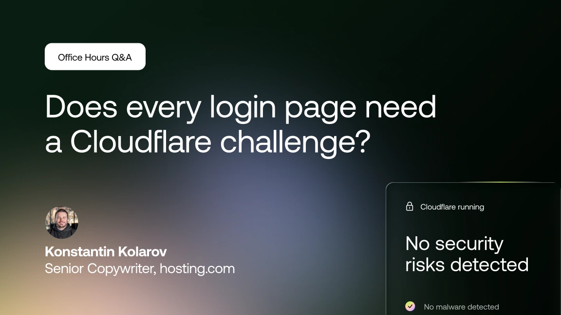 Office Hours Q&A: Does every login page need a Cloudflare challenge?
