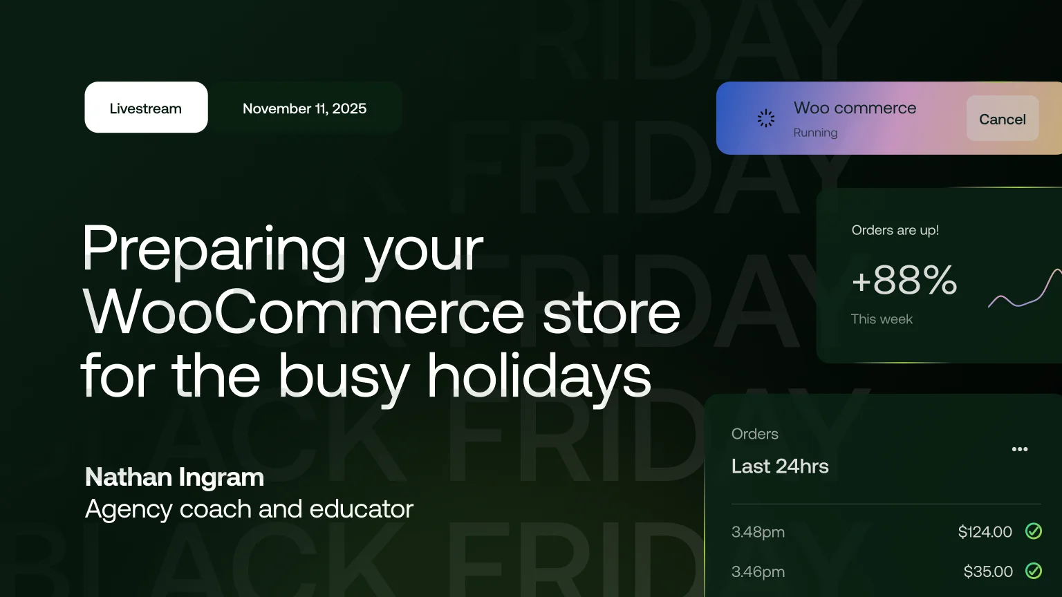Livestream: Preparing your WooCommerce store for the busy holidays